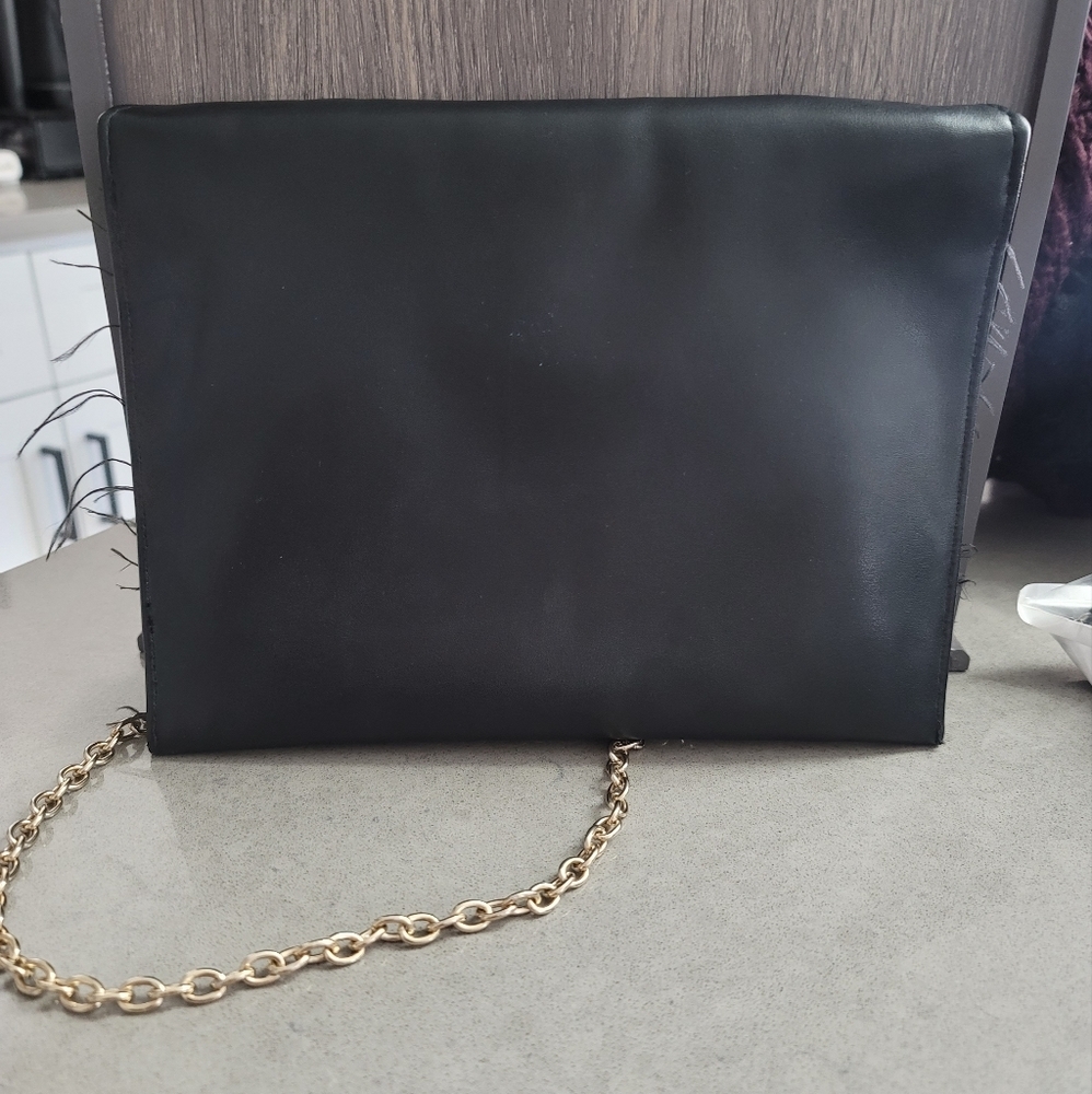 Frayed Black And Gold Cross Body Bag​ - Picture 6 of 10